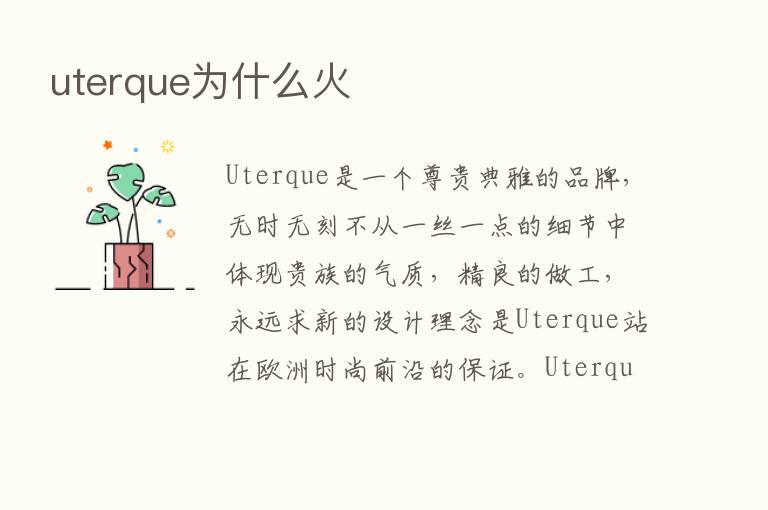 uterque为什么火