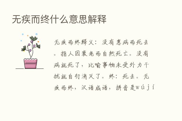 无疾而终什么意思解释