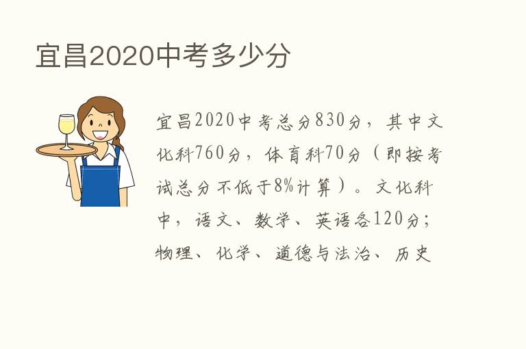 宜昌2020中考多少分