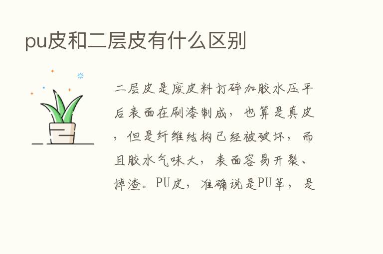 pu皮和二层皮有什么区别