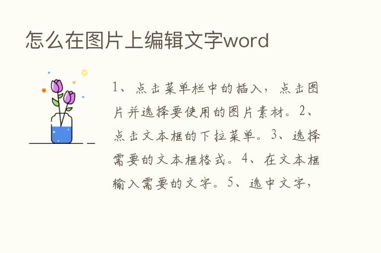 怎么在图片上编辑文字word