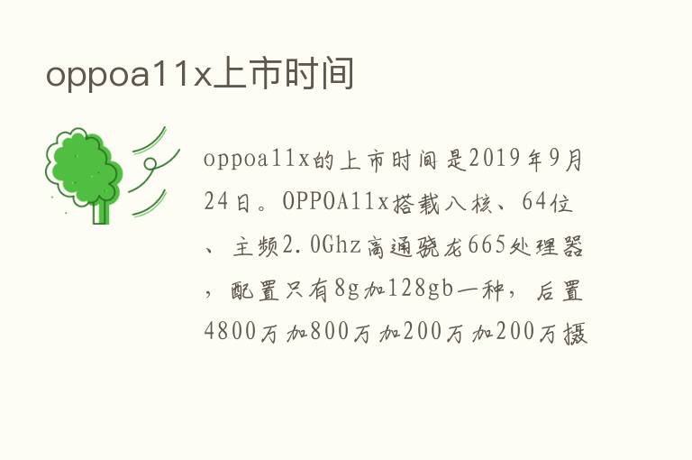 oppoa11x上市时间