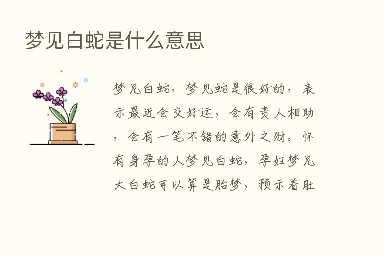 梦见白蛇是什么意思