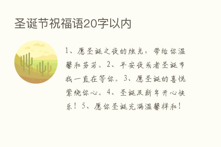 圣诞节祝福语20字以内