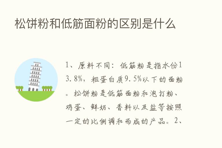 松饼粉和低筋面粉的区别是什么