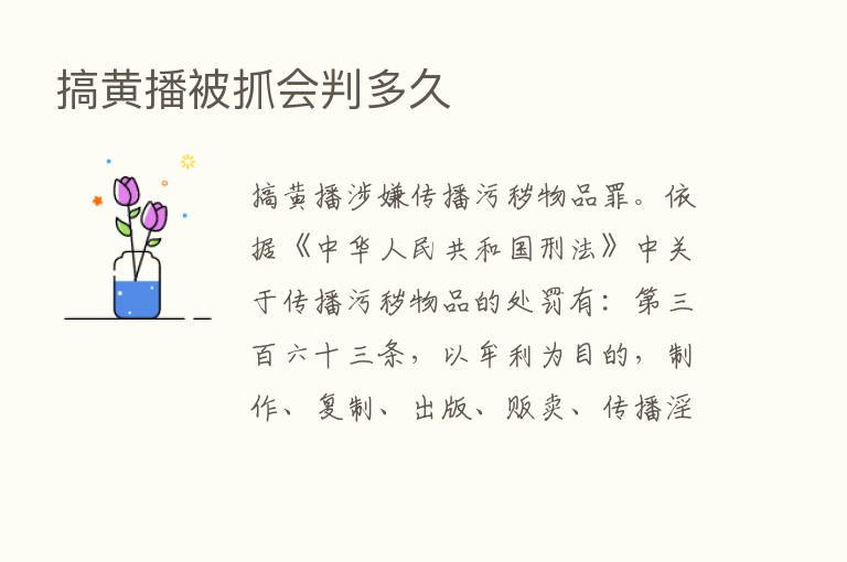 搞黄播被抓会判多久