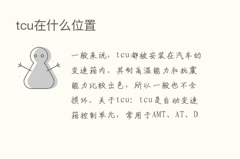 tcu在什么位置