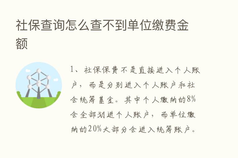 社保查询怎么查不到单位缴费金额