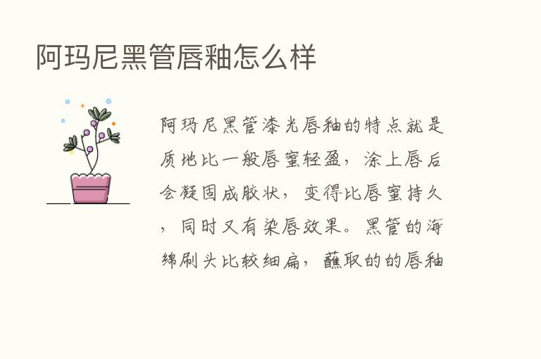 阿玛尼黑管唇釉怎么样