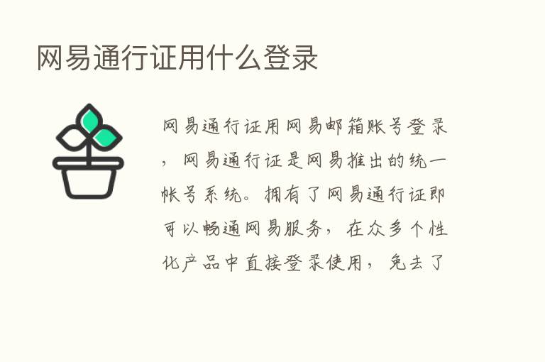 网易通行证用什么登录