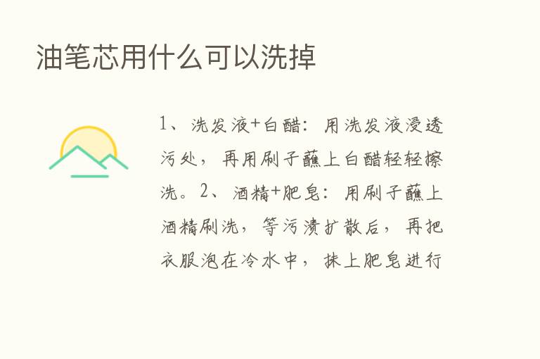 油笔芯用什么可以洗掉