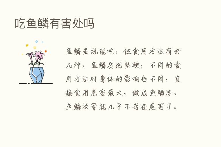 吃鱼鳞有害处吗