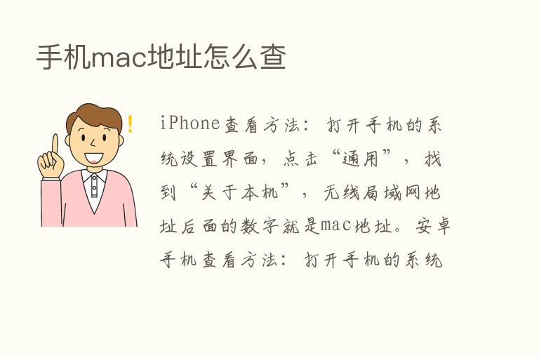 手机mac地址怎么查