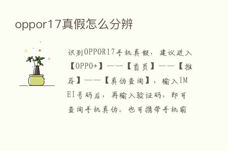 oppor17真假怎么分辨