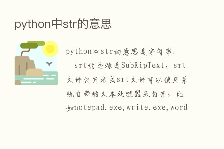 python中str的意思