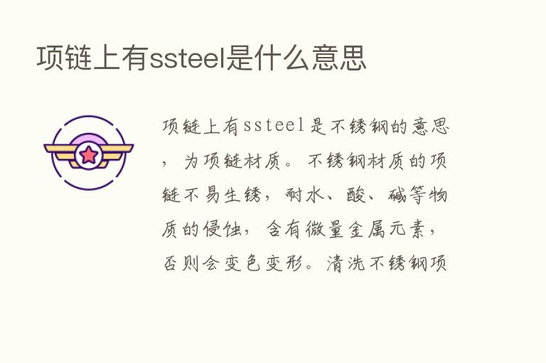 项链上有ssteel是什么意思