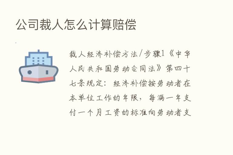 公司裁人怎么计算赔偿