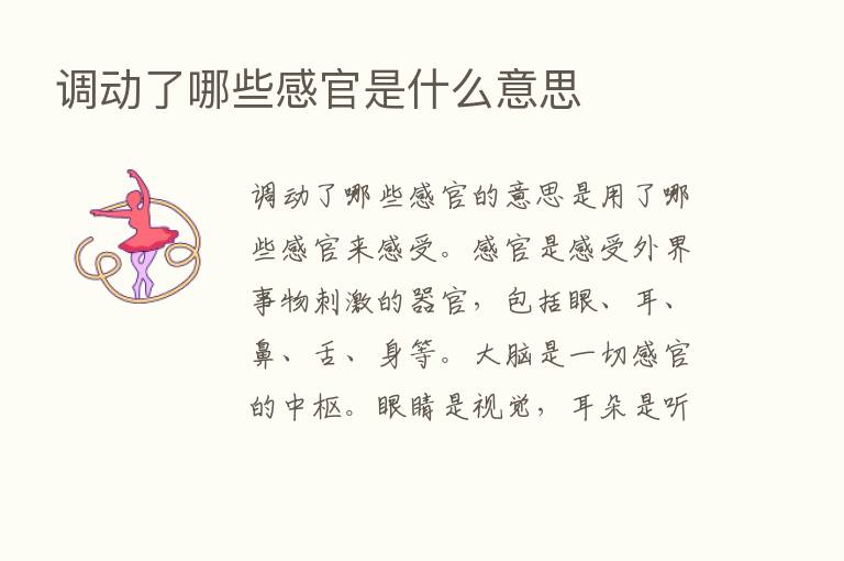 调动了哪些感官是什么意思