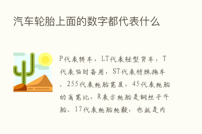 汽车轮胎上面的数字都代表什么