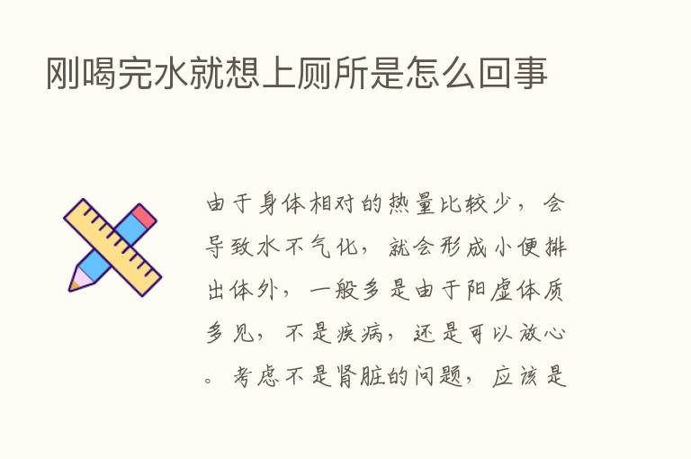 刚喝完水就想上厕所是怎么回事