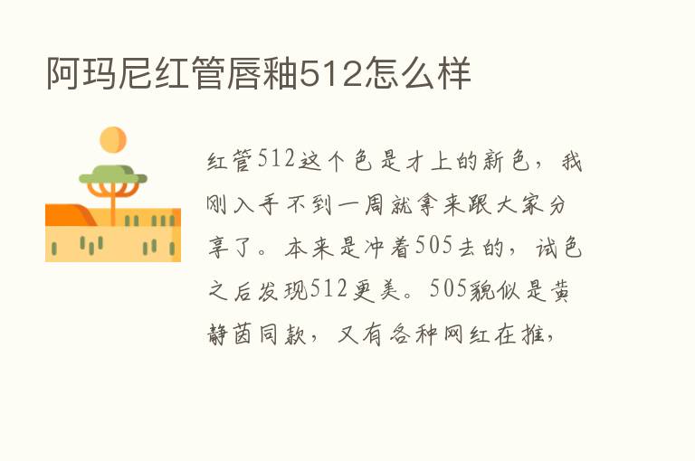 阿玛尼红管唇釉512怎么样