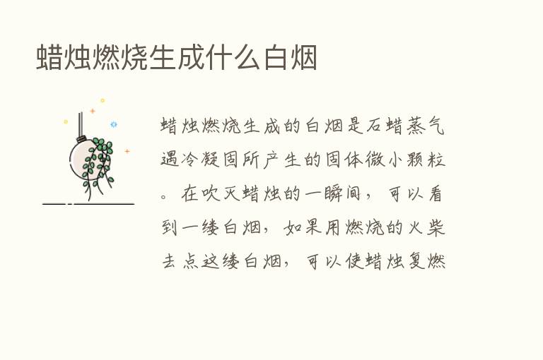 蜡烛燃烧生成什么白烟