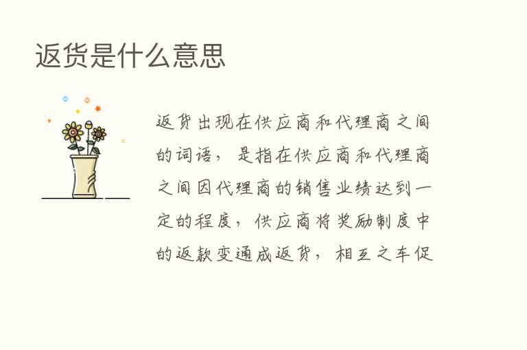 返货是什么意思