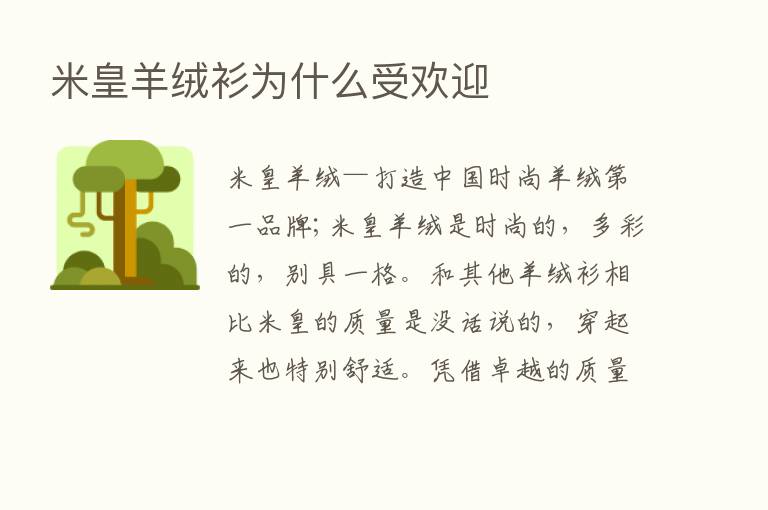 米皇羊绒衫为什么受欢迎