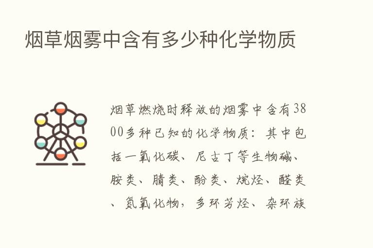 烟草烟雾中含有多少种化学物质