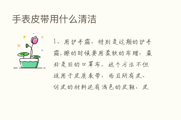 手表皮带用什么清洁