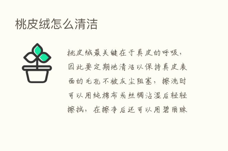 桃皮绒怎么清洁