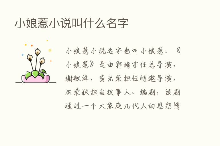 小娘惹小说叫什么名字