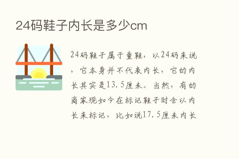 24码鞋子内长是多少cm