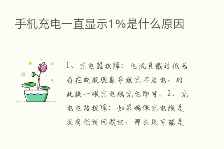 手机充电一直显示1%是什么原因