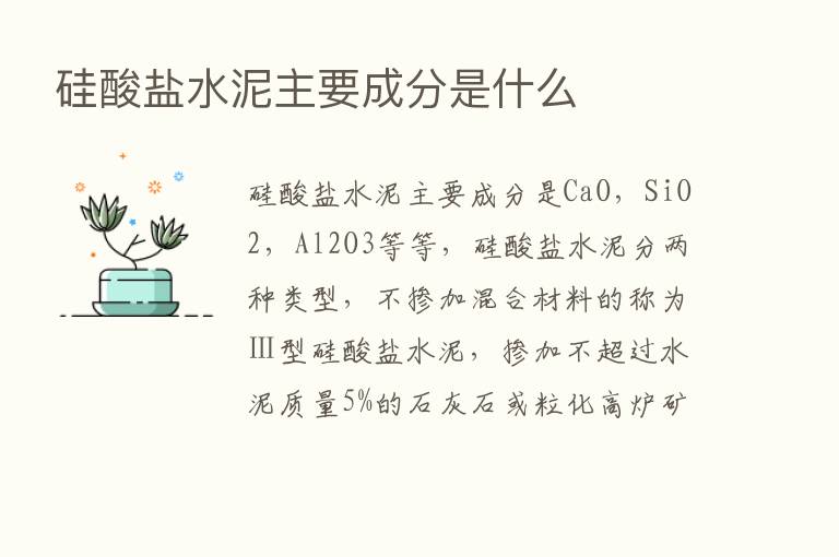 硅酸盐水泥主要成分是什么