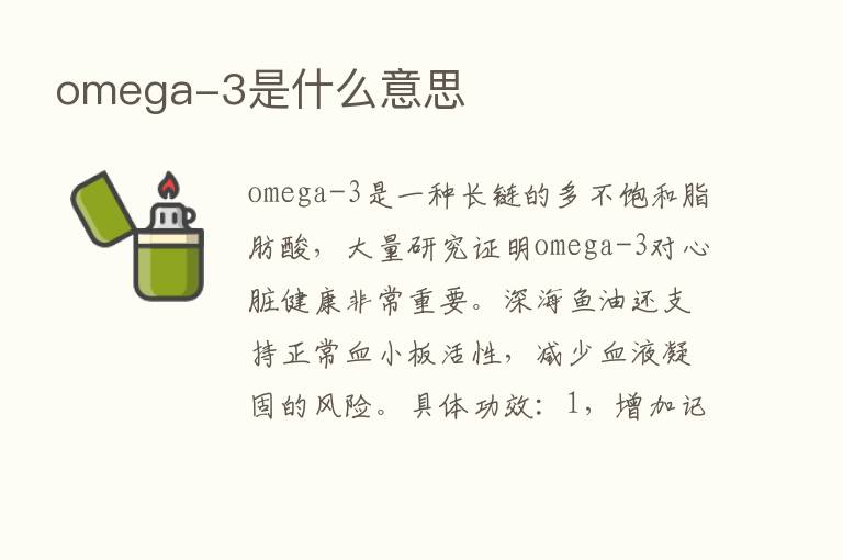 omega-3是什么意思