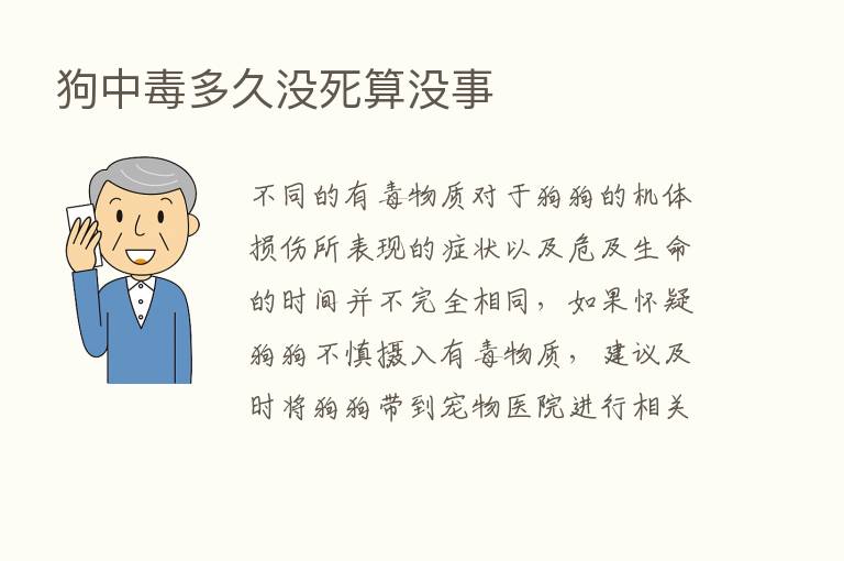 狗中毒多久没死算没事