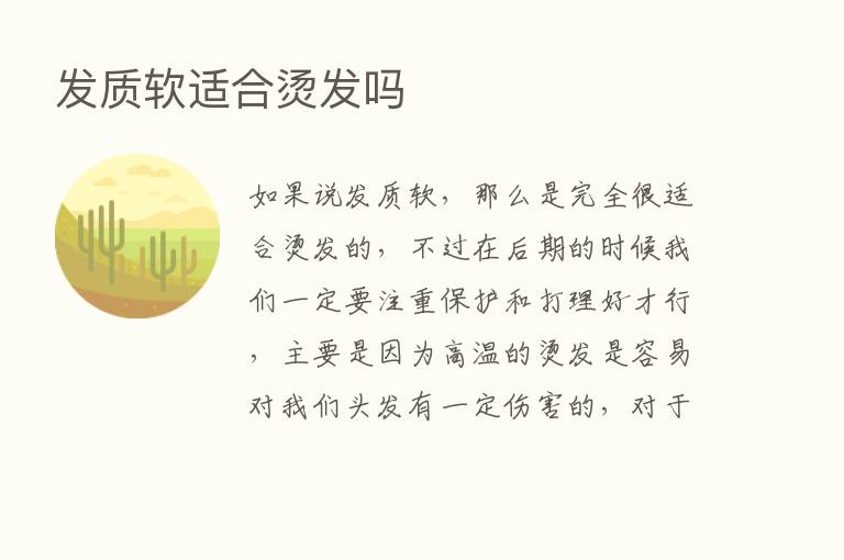 发质软适合烫发吗