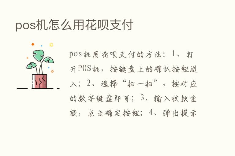 pos机怎么用花呗支付