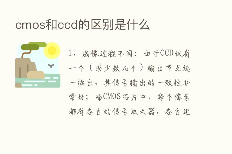 cmos和ccd的区别是什么