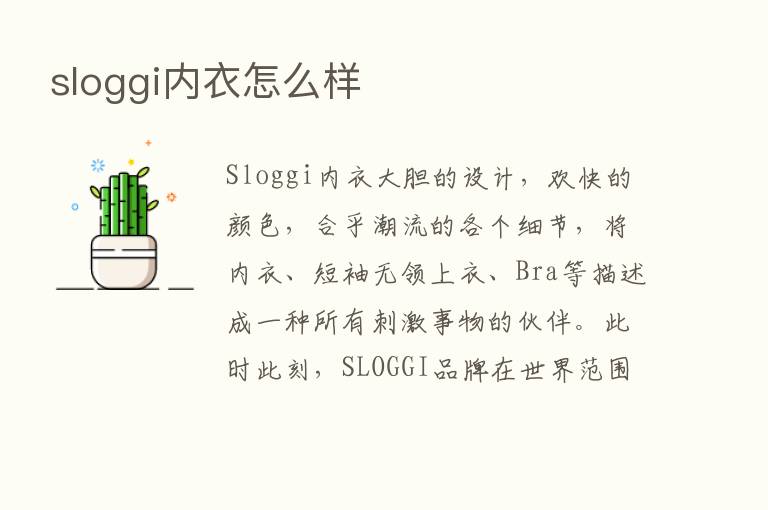 sloggi内衣怎么样