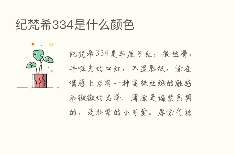 纪梵希334是什么颜色