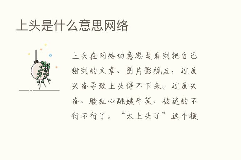 上头是什么意思网络