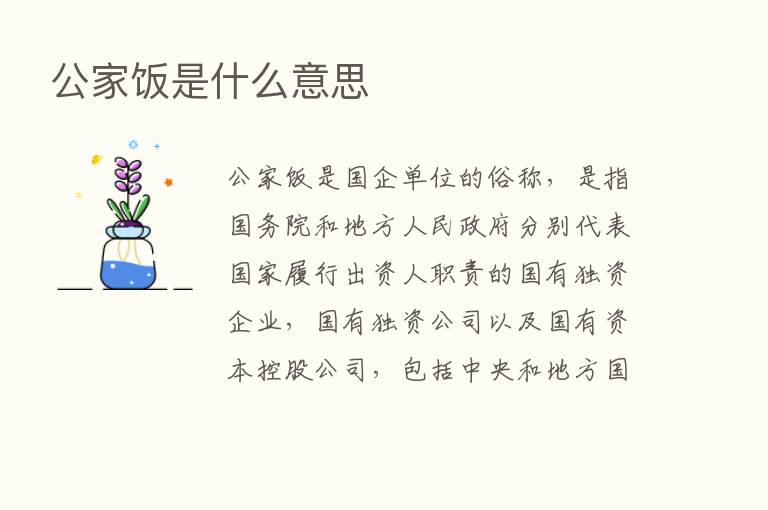 公家饭是什么意思