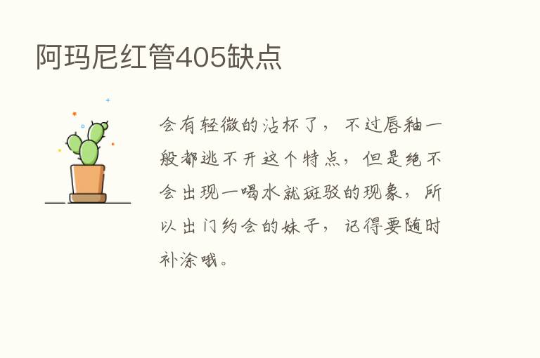 阿玛尼红管405缺点