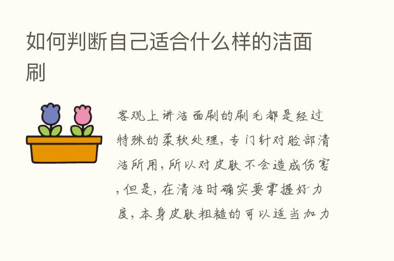 如何判断自己适合什么样的洁面刷