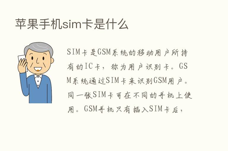 苹果手机sim卡是什么