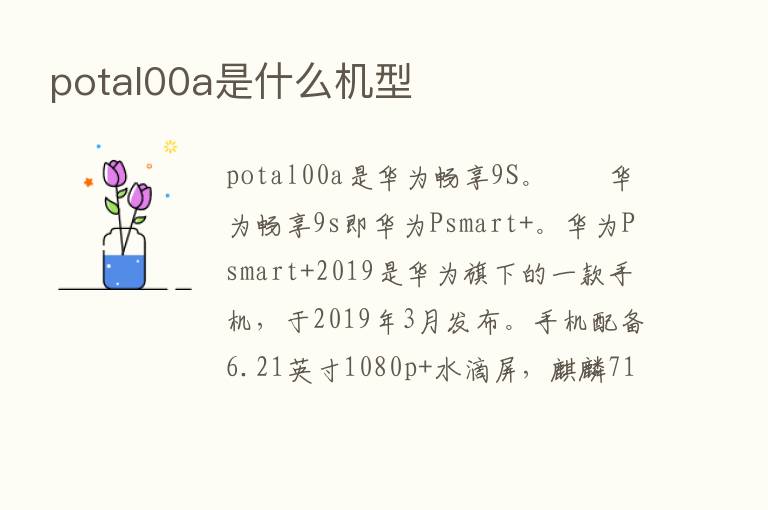 potal00a是什么机型