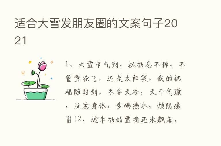 适合大雪发朋友圈的文案句子2021