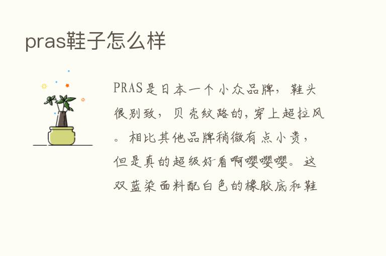 pras鞋子怎么样